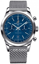 Breitling Transocean Chronograph Niebieski/Stal Ø38 mm A4131012-C862-149A
