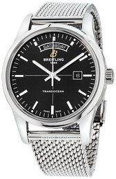 Breitling Transocean Day & Date Czarny/Stal Ø43 mm A4531012-BB69-154A