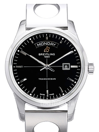 Breitling Transocean Day & Date Czarny/Stal Ø43 mm A4531012-BB69-222A
