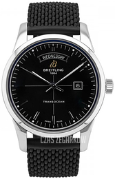 Breitling Transocean Day & Date Czarny/Guma Ø43 mm A4531012-BB69-278S-A20S.1