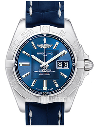 Breitling Galactic 41 Niebieski/Skóra Ø41 mm A49350L2-C806-718P-A18BA.1