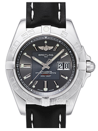 Breitling Galactic 41 Szary/Skóra Ø41 mm A49350L2-F549-428X-A18BA.1