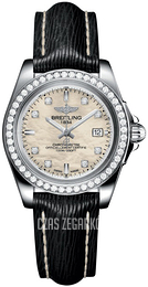 Breitling Galactic 32 Sleek Biały/Skóra Ø32 mm A7133053-A801-208X-A14BA.1