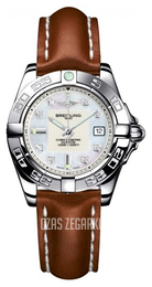 Breitling Galactic 32 Biały/Skóra Ø31.8 mm A71356L2.A708.406X.A14BA.1