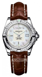 Breitling Galactic 32 Biały/Skóra Ø31.8 mm A71356LA.A708.778P.A14BA.1