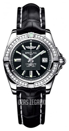 Breitling Galactic 32 Czarny/Skóra Ø31.8 mm A71356LA.BA10.777P.A14BA.1