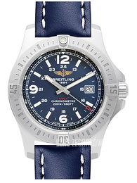 Breitling Colt 44 Niebieski/Skóra Ø44 mm A7438811-C907-105X-A20BA.1
