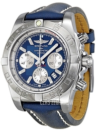 Breitling Chronomat 44 Niebieski/Skóra Ø44 mm AB011011-C788-105X-A20BA.1