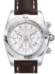 Breitling Chronomat 44 Srebrny/Skóra Ø44 mm AB011012-G684-437X-A20BA.1