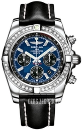 Breitling Chronomat 44 Niebieski/Skóra Ø44 mm AB011053-C789-435X-A20BA.1