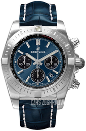 Breitling Chronomat 44 Niebieski/Skóra Ø44 mm AB0115101C1P1