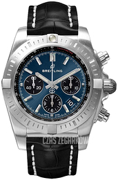 Breitling Chronomat 44 Niebieski/Skóra Ø44 mm AB0115101C1P2