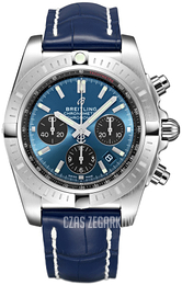 Breitling Chronomat 44 Niebieski/Skóra Ø44 mm AB0115101C1P3