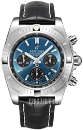 Breitling Chronomat 44 Niebieski/Skóra Ø44 mm AB0115101C1P4
