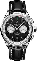 Breitling Premier B01 Chronograph 42 Czarny/Skóra Ø42 mm AB0118371B1P1