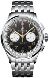 Breitling Premier B01 Chronograph 42 Czarny/Stal Ø42 mm AB0118A21B1A1