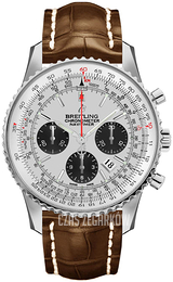 Breitling Navitimer 01 Srebrny/Skóra Ø43 mm AB0121211G1P1