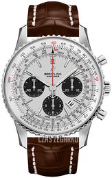Breitling Navitimer 1 B01 Chronograph 43 Srebrny/Skóra Ø43 mm AB0121211G1P2