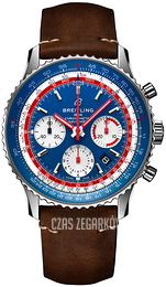 Breitling Navitimer 1 B01 Chronograph 43 Niebieski/Skóra Ø43 mm AB01212B1C1X1