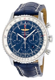 Breitling Navitimer 01 46mm Niebieski/Skóra Ø46 mm AB012721-C889-747P-A20D.1