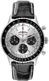 Breitling Navitimer B01 Chronograph 43 Srebrny/Skóra Ø43 mm AB0138241G1P1