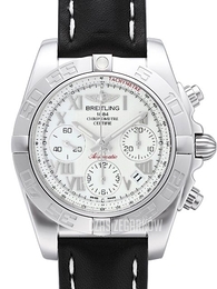 Breitling Chronomat 41 Biały/Skóra Ø41 mm AB014012-A746-428X-A18BA.1
