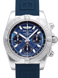 Breitling Chronomat 41 Niebieski/Guma Ø41 mm AB014012-C830-148S-A18S.1