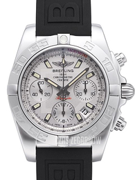 Breitling Chronomat 41 Srebrny/Guma Ø41 mm AB014012-G711-150S-A18S.1