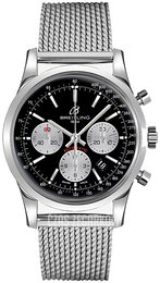 Breitling Transocean Chronograph Czarny/Stal Ø43 mm AB015212-BF26-154A