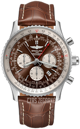 Breitling Navitimer Rattrapante Brązowy/Skóra Ø45 mm AB0310211Q1P1
