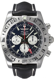 Breitling Chronomat GMT Czarny/Skóra Ø47 mm AB0413B9-BD17-441X-A20BA.1