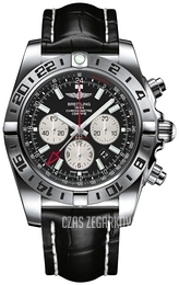 Breitling Chronomat GMT Czarny/Skóra Ø47 mm AB0413B9-BD17-760P-A20BA.1