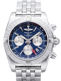 Breitling Chronomat 44 GMT Niebieski/Stal Ø44 mm AB042011-C851-375A