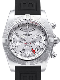 Breitling Chronomat 44 GMT Srebrny/Guma Ø44 mm AB042011-G745-152S-A20S.1