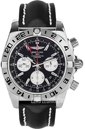 Breitling Chronomat 44 GMT Srebrny/Skóra Ø44 mm AB0420B9-BB56-435X-A20BA.1