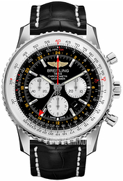 Breitling Navitimer Gmt Czarny/Skóra Ø48 mm AB0441211B1P1