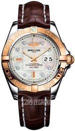 Breitling Galactic 41 Biały/Skóra Ø41 mm C49350L2-A706-724P-A18BA.1