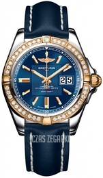 Breitling Galactic 41 Niebieski/Skóra Ø41 mm C49350LA-C810-113X-A18BA.1