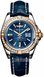 Breitling Galactic 41 Niebieski/Skóra Ø41 mm C49350LA-C810-718P-A18BA.1