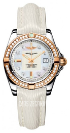 Breitling Galactic 32 Biały/Skóra Ø31.8 mm C71356LA.A712.235X.A14BA.1