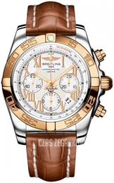 Breitling Chronomat 44 Biały/Skóra Ø44 mm CB011012-A692-737P-A20BA.1