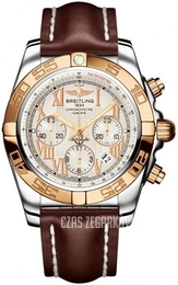Breitling Chronomat 44 Srebrny/Skóra Ø44 mm CB011012-G677-437X-A20BA.1