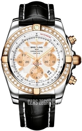 Breitling Chronomat 44 Biały/Skóra Ø44 mm CB011053-A696-743P-A20BA.1