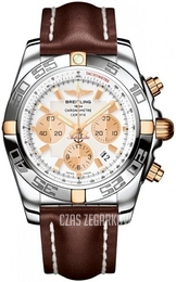 Breitling Chronomat 44 Biały/Skóra Ø44 mm IB011012-A696-437X-A20BA.1