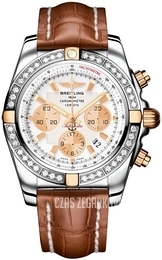 Breitling Chronomat 44 Biały/Skóra Ø44 mm IB011053-A696-737P-A20BA.1