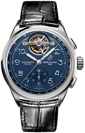 Breitling Premier B21 Chronograph Tourbillion Niebieski/Skóra Ø42 mm LB2120171C1P1