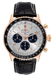 Breitling Navitimer B01 Chronograph 46 Srebrny/Skóra Ø46 mm RB0137241G1P1