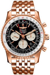 Breitling Navitimer Rattrapante Czarny/18 karatowe różowe złoto Ø45 mm RB031121-BG11-443R