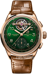 Breitling Premier B21 Zielony/Skóra Ø42 mm RB21201A1L1P1