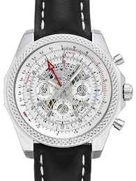 Breitling for Bentley B04 GMT Srebrny/Skóra Ø49 mm AB043112-G774-441X-A20BA.1